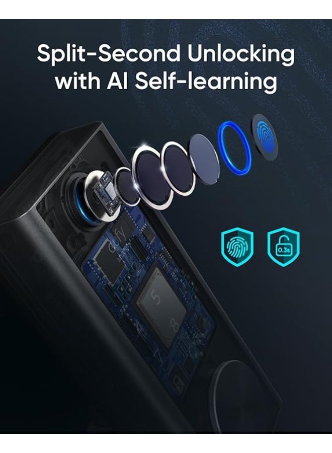إيوفي eufy Smart Lock S230 - Keyless Fingerprint Lock with Wi-Fi, Remote Access, IP65 Weatherproof, BHMA Certified - Image 3